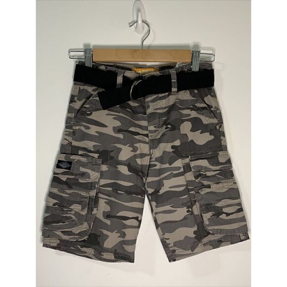 Lee Dungarees Camo Cargo Belted Shorts Boys Size 8R - Picture 1 of 4